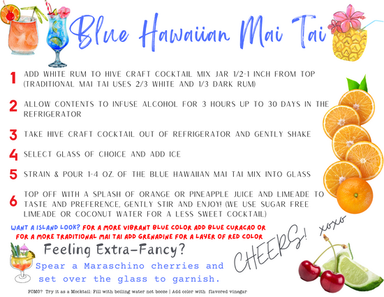 Hive Craft Cocktails Blue Hawaiian Mai Tai